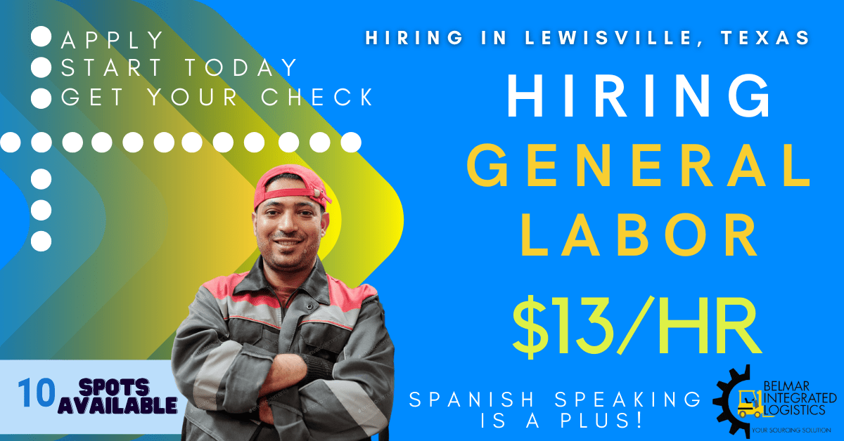 Belmar Integrated Logistics Warehouse General Labor (8 am 5 pm