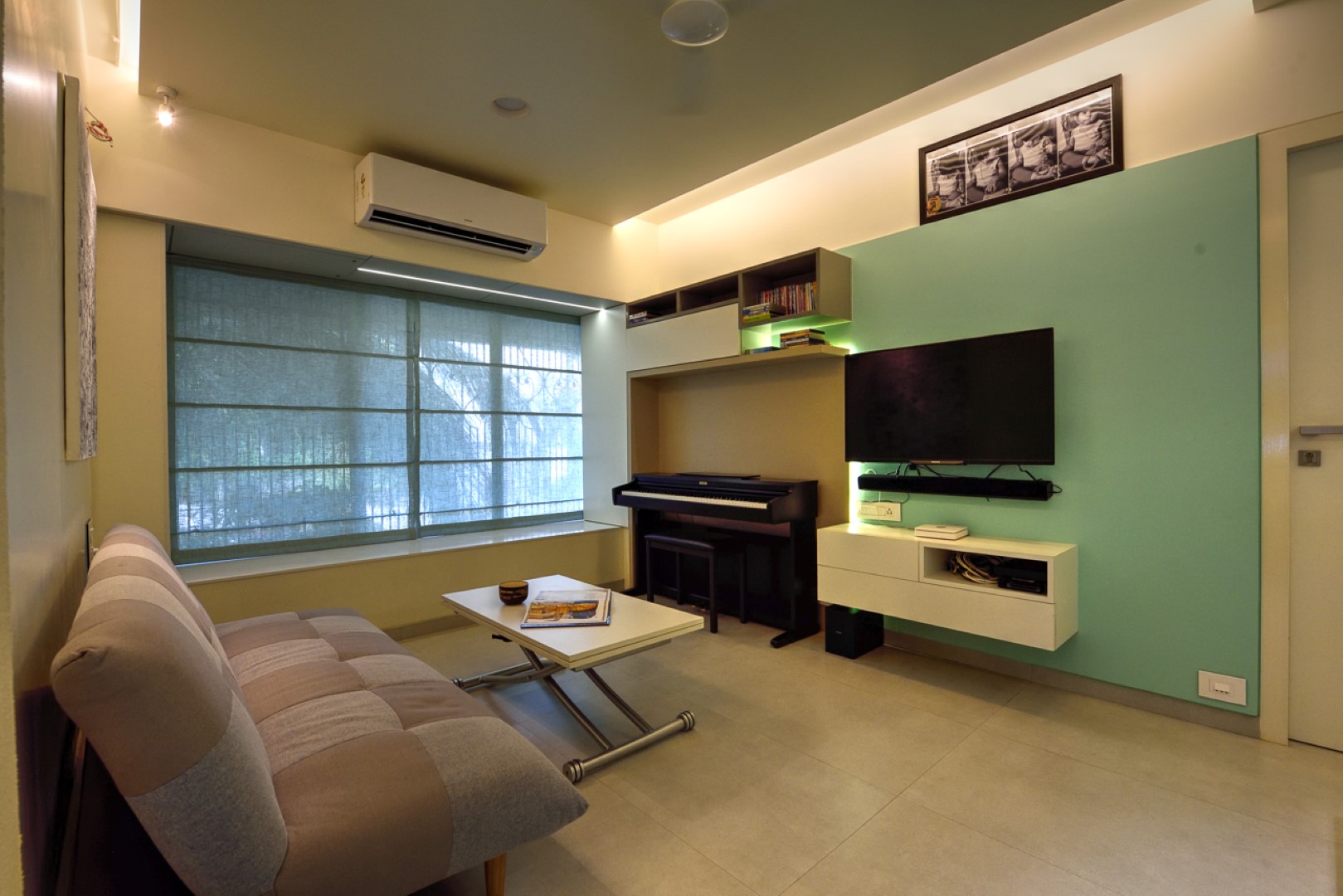 Clutter free 500 sq.ft. Apartment Interior Rathod's Design The