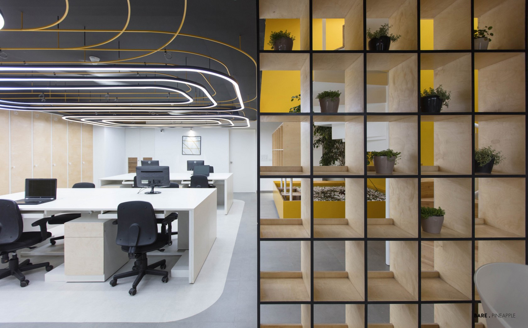 Simplistic Office Interior With Beguiling Aesthetics Bare.Pineapple
