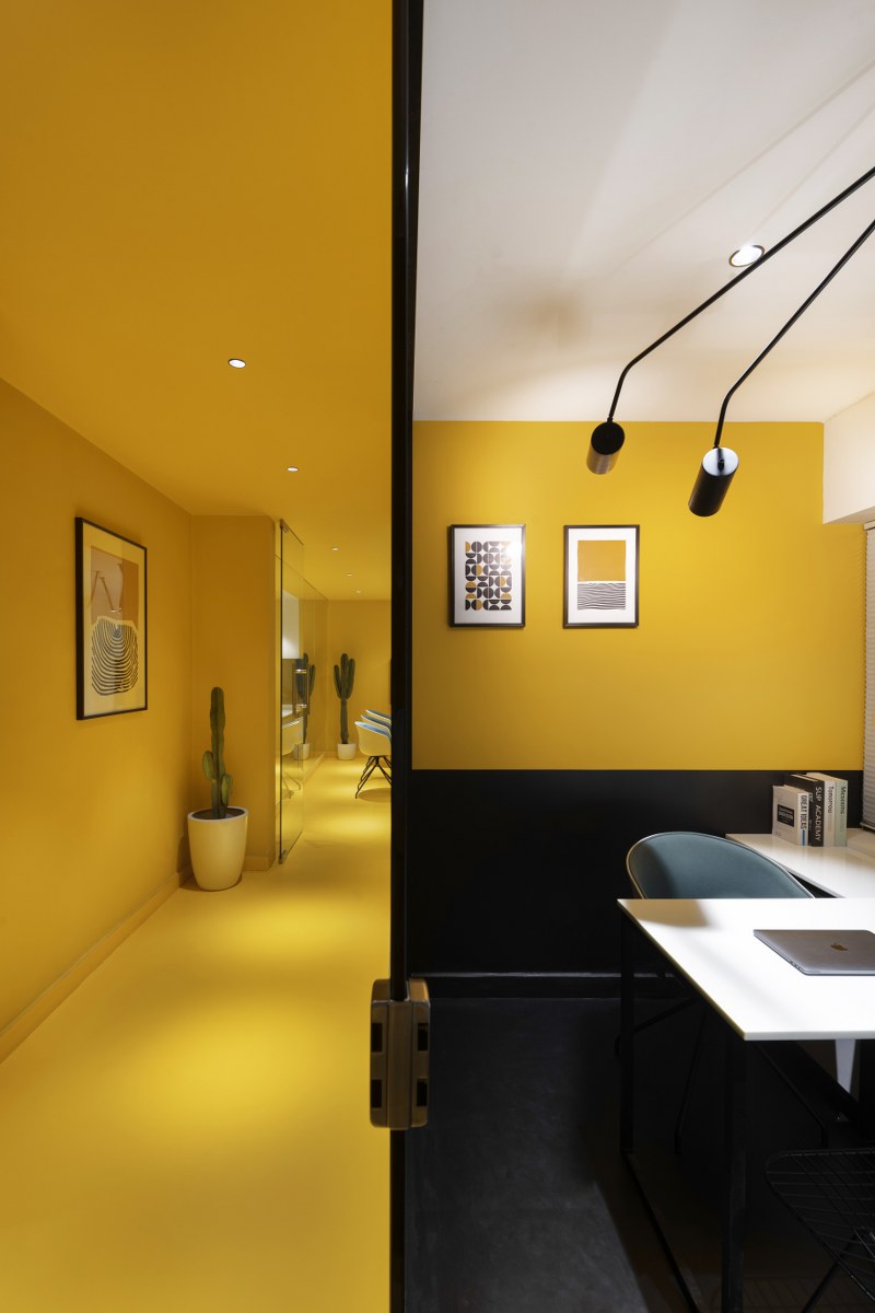 Hellow Yellow Workspace Interior Humming Tree The Architects Diary