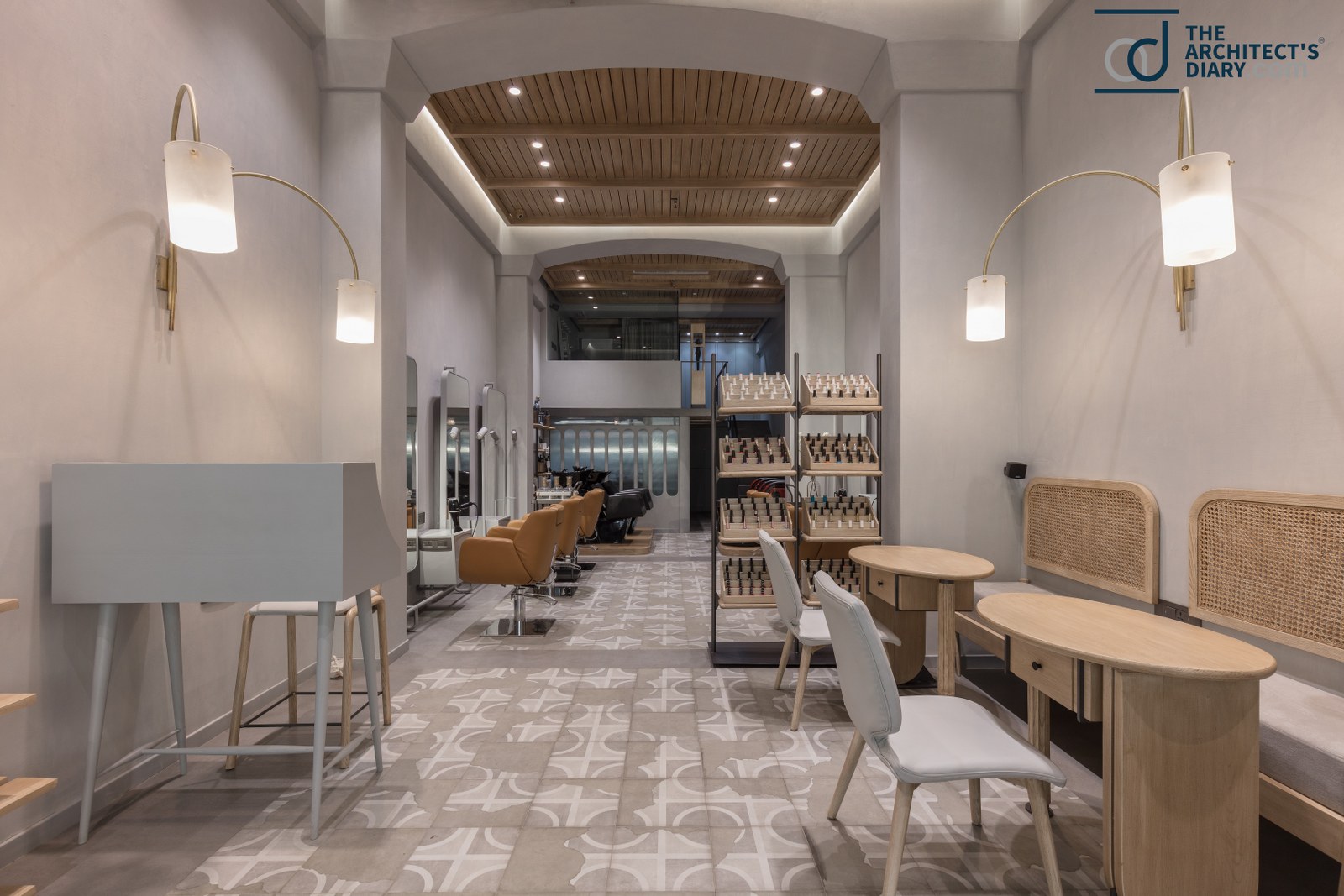 The Spotlight Salon Interiors Designed With Neutral Palette And NatureInspired Shades