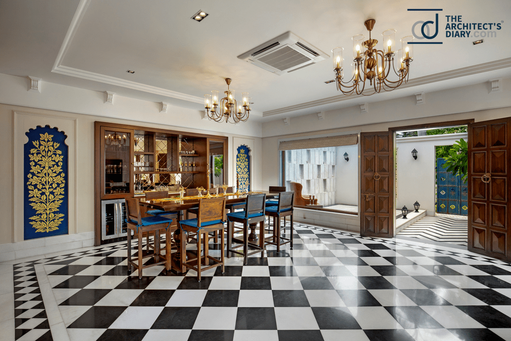 Rajasthani Ethos of Modern Design House Curates this Leisure Residence