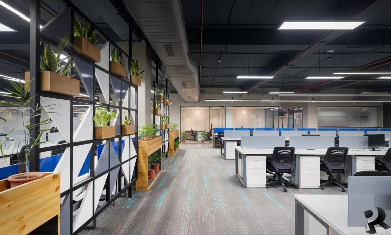 Unique Textures And Bold Colors Make This Modern Office Design Visually