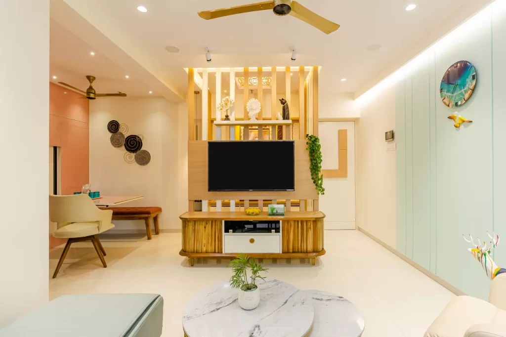 A 2bhk Apartment is Quirky and Modern, Featuring Pastel Colours, Patterns, and Unexpected Design