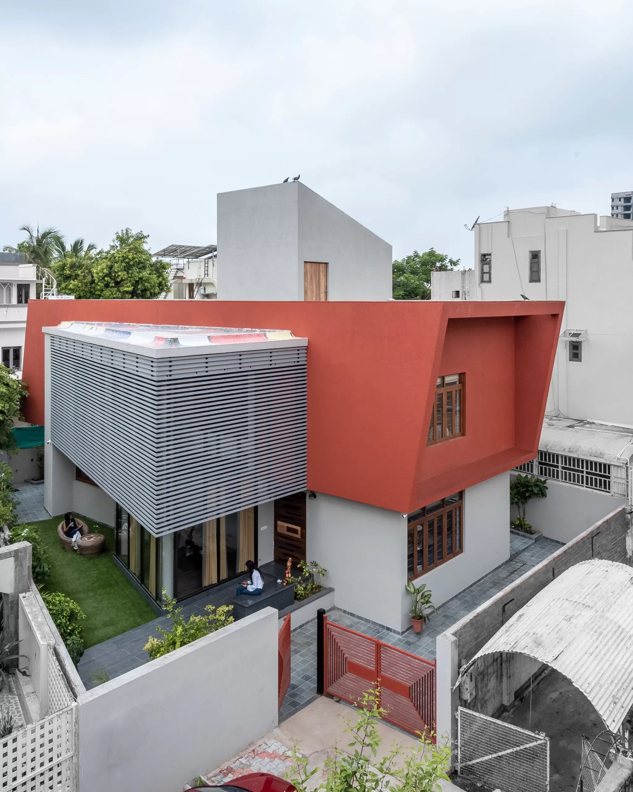 Discover A Unique Red House in the Urbanized Ahmedabad The Design Story