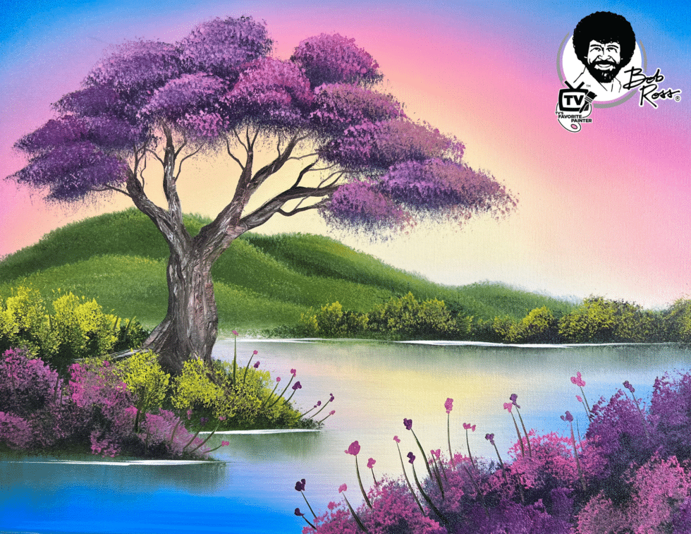 Bob Ross WetonWet Oil Painting Majestic Tree Art at the Bodega
