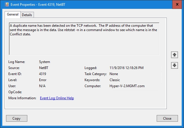 Fix "A duplicate name exists on the network" Find duplicate computer
