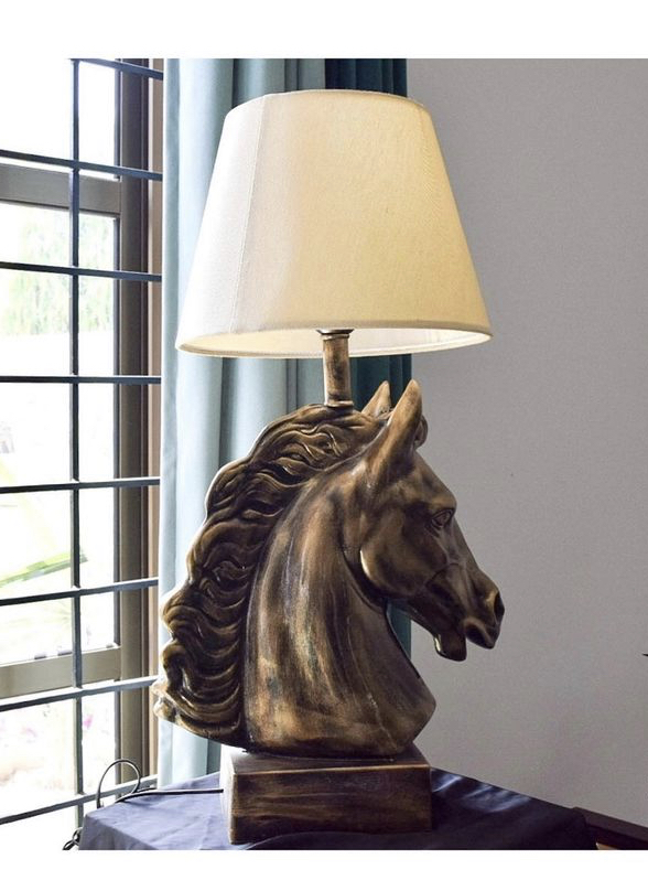 Royal Bronze Horse table Lamp The Artifacts Gallery