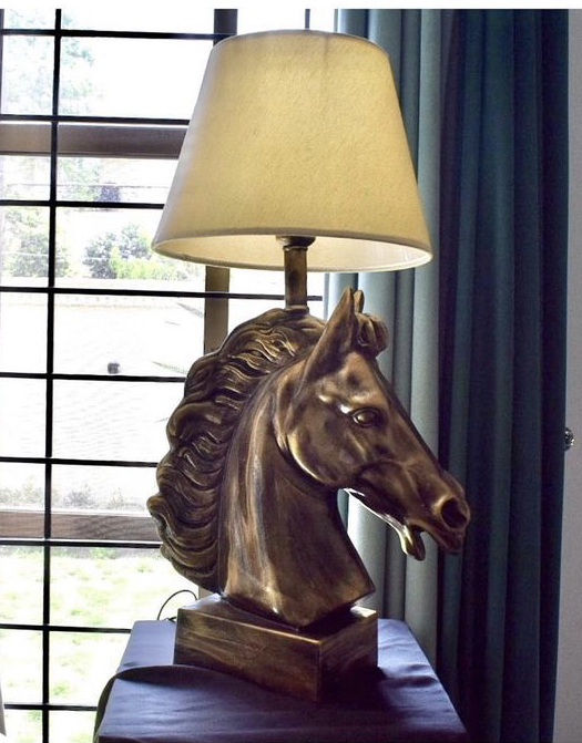 Royal Bronze Horse table Lamp The Artifacts Gallery