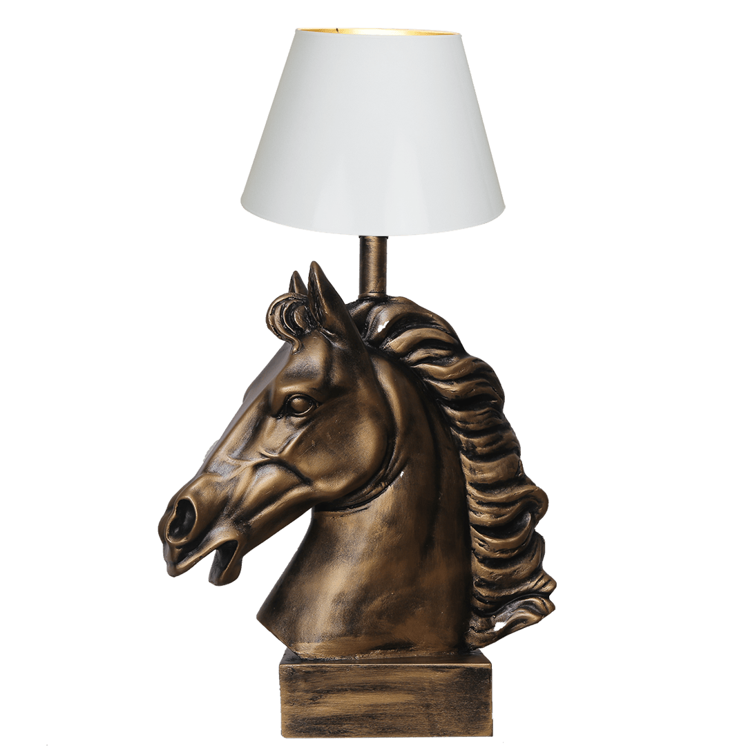 Royal Bronze Horse table Lamp The Artifacts Gallery