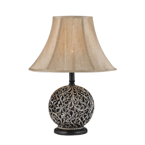Elegant Resin Silver & Black Table Lamp The Artifacts Gallery