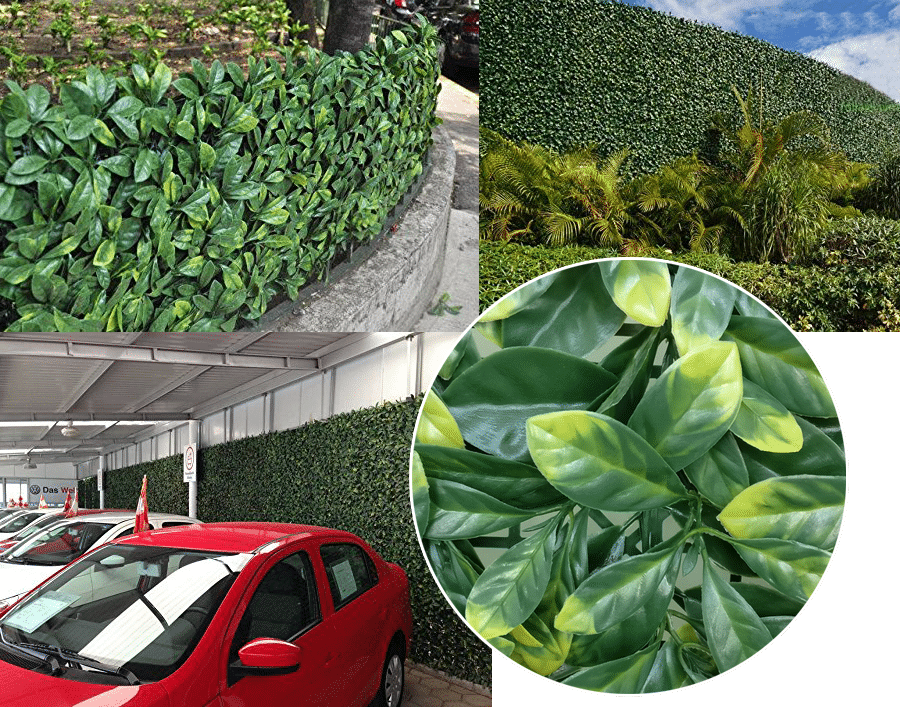 Artificial yellowish Fence Covering Screen Plants