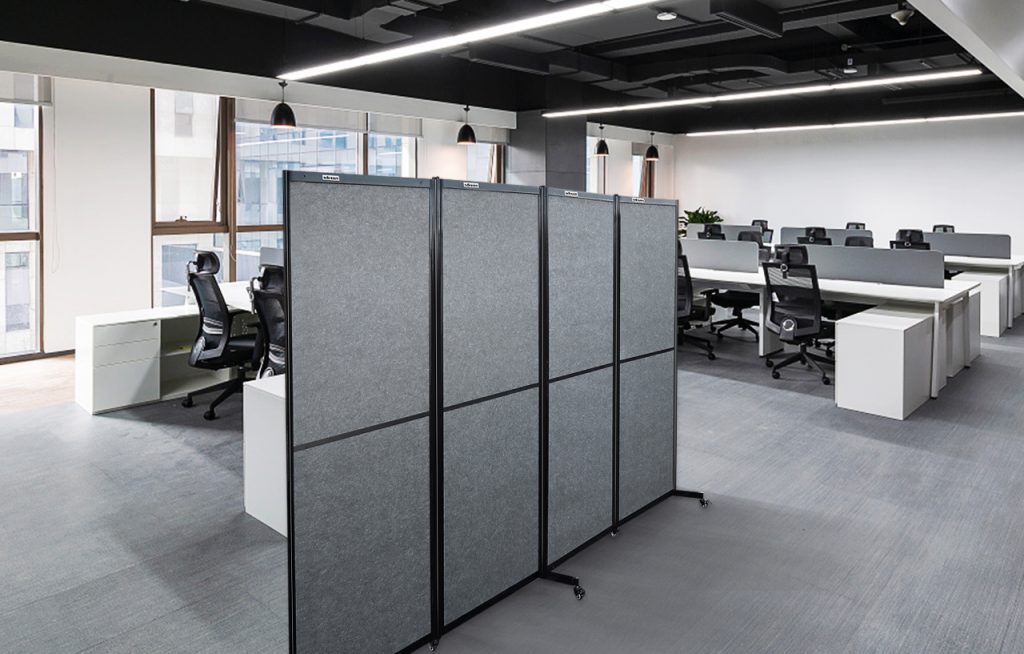 Aluminum Frame Room Divider Privacy Screen/Separator 6.6ft(79″) Height
