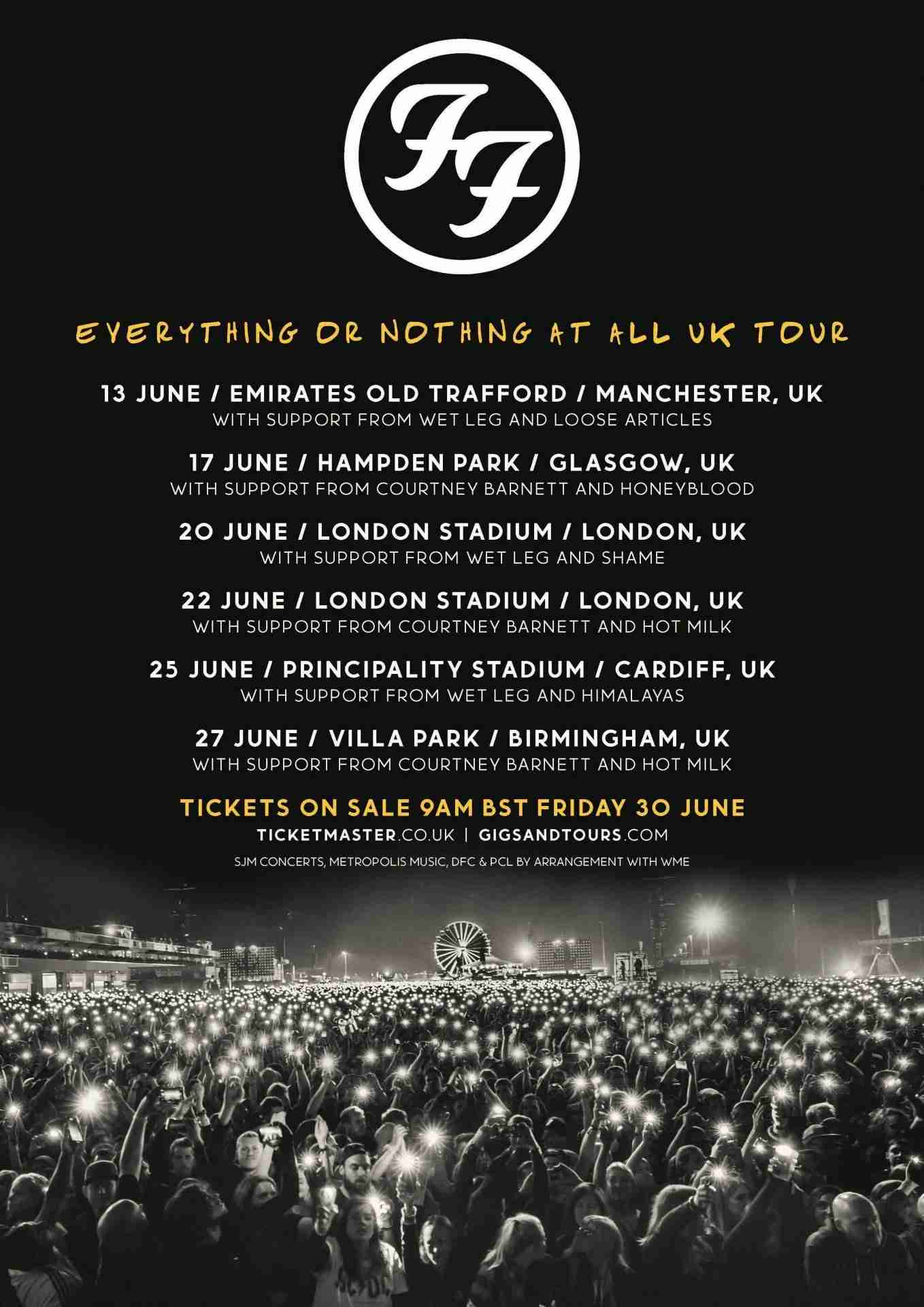 Foo Fighters announce final ticket release for 'Everything Or Nothing