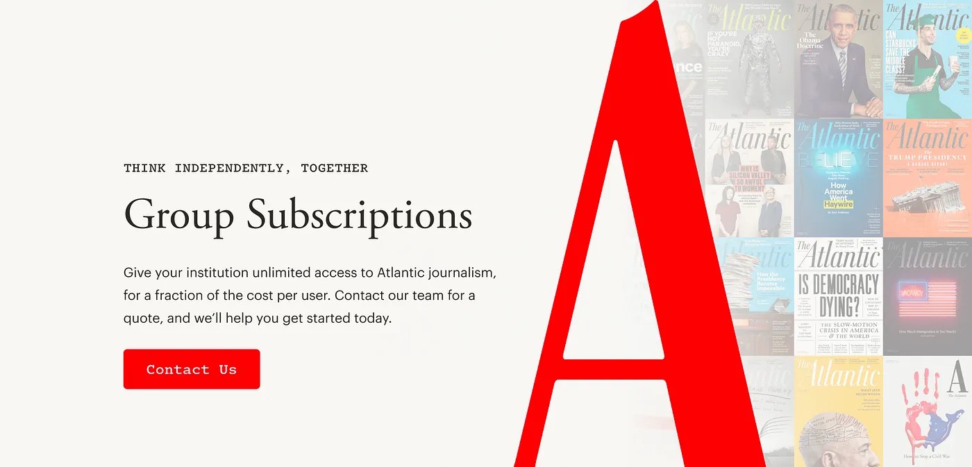 How we introduced group subscriptions to The Atlantic The Audiencers