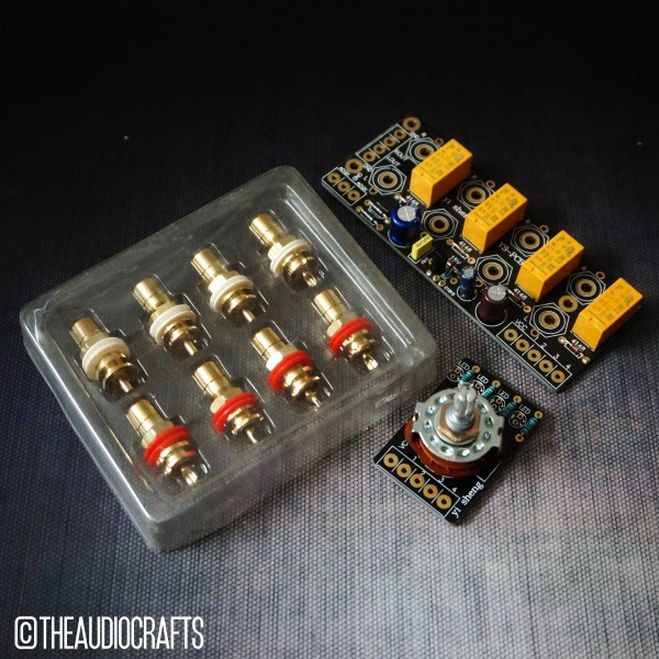 4 Way Audio Input selector board Tiffany RCA Sockets