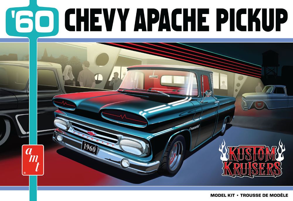AMT 1444 1960 Chevrolet Apache Pickup Truck “Kustom Kruisers” 1/25