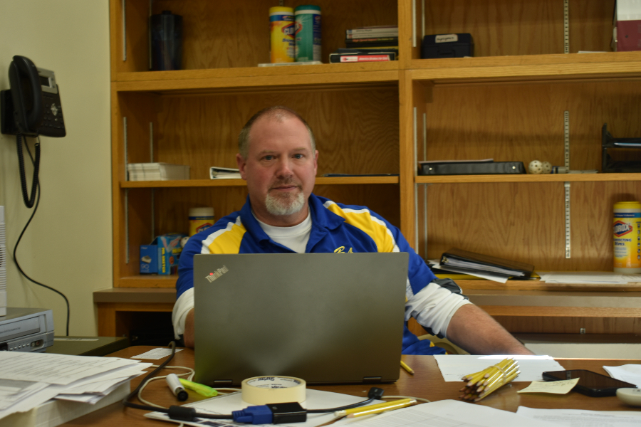 Feature Teacher Mr. Burch settling in as AD The BluePrint