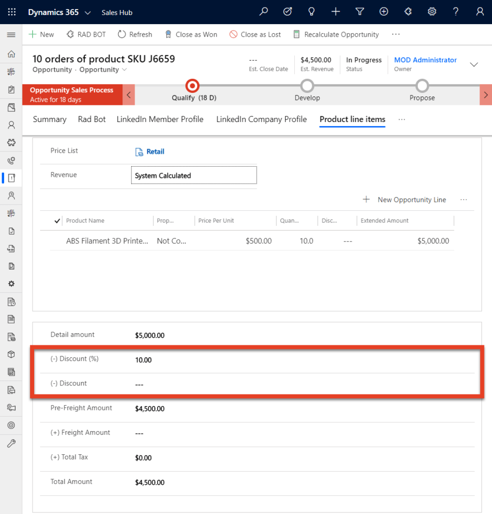 Methods of applying discounts in Dynamics 365 CE Sales the Bacon Bytes