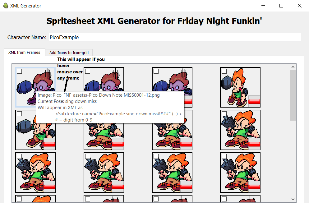 FnFSpritesheetandXMLMaker A Friday Night Funkin’ mod making
