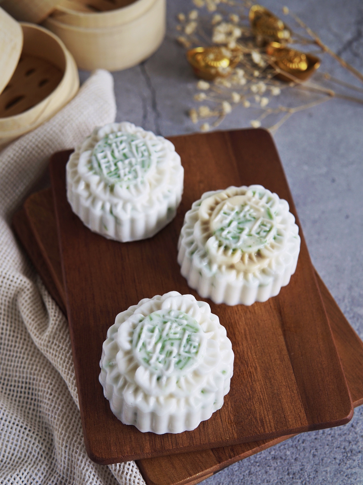 Cendol Gula Melaka Jelly Mooncake with Custard Yolk The Bakeanista