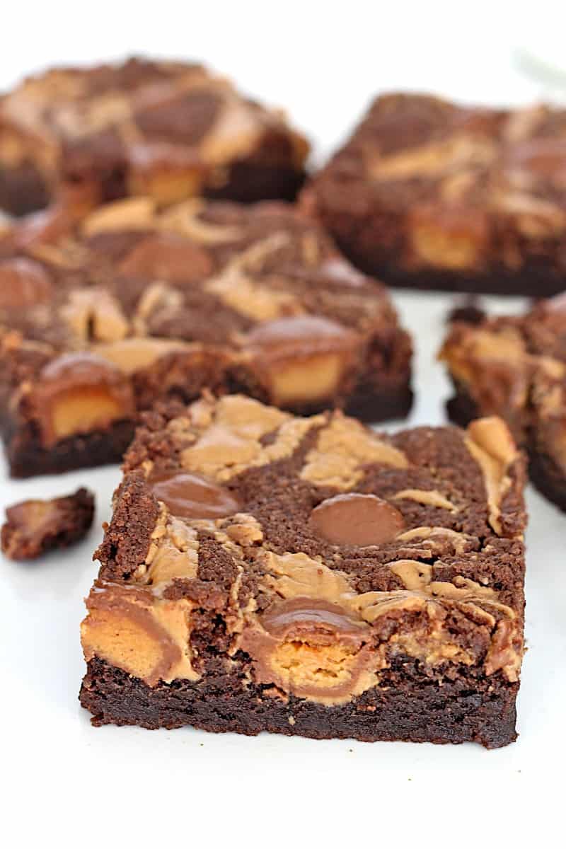 Swirled Peanut Butter Cup Brownies The BakerMama
