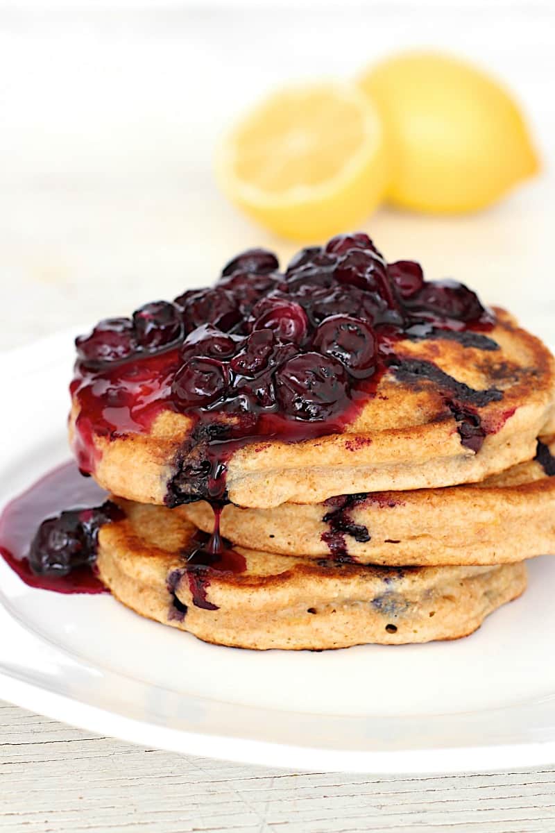 Whole Wheat Blueberry Lemon Ricotta Pancakes The BakerMama