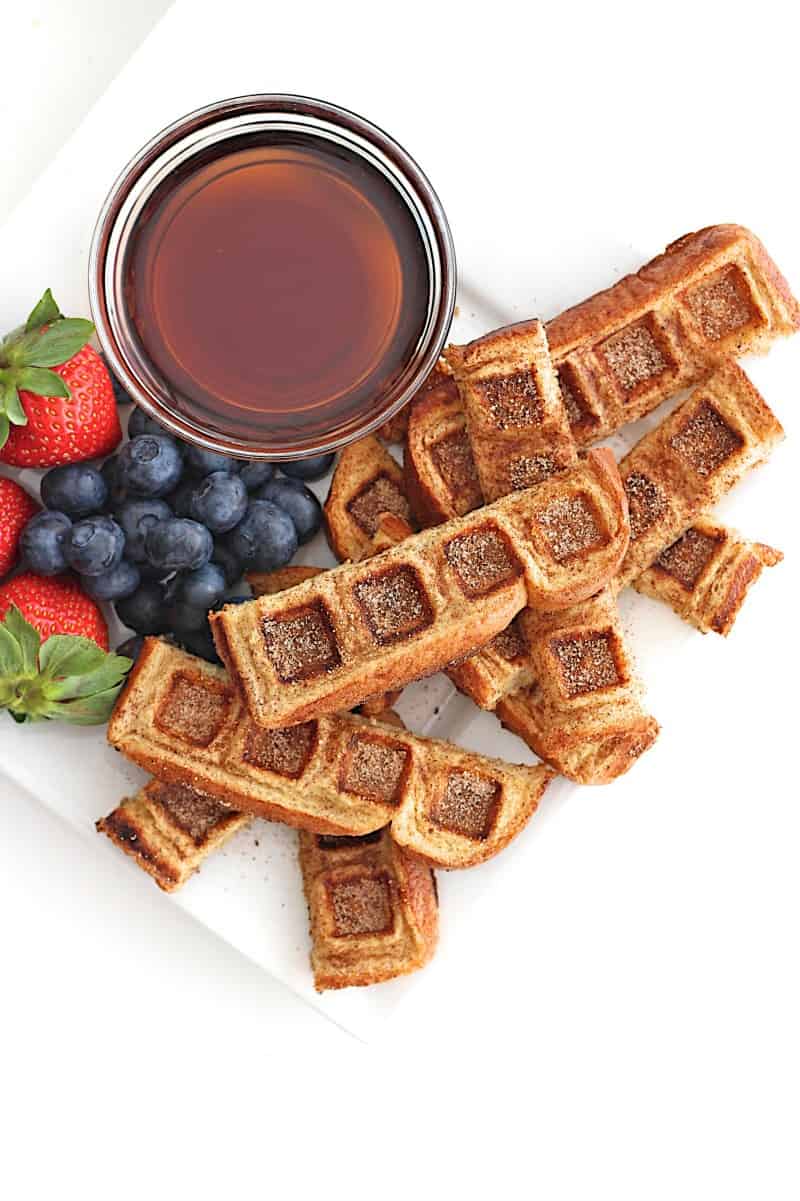 French Toast Waffle Sticks The BakerMama