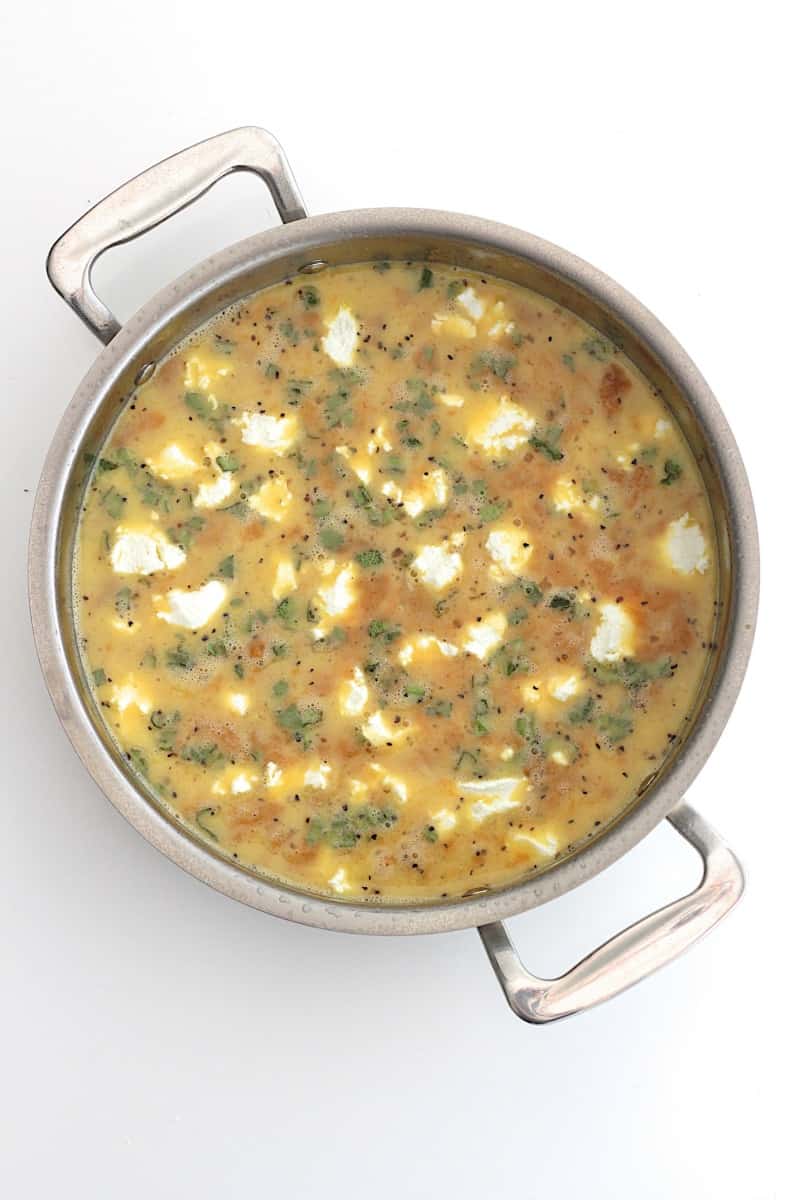 Pumpkin Swirled Goat Cheese Frittata with Sage The BakerMama