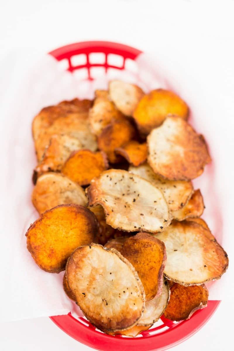 Baked Sweet and Salty Potato Chips The BakerMama