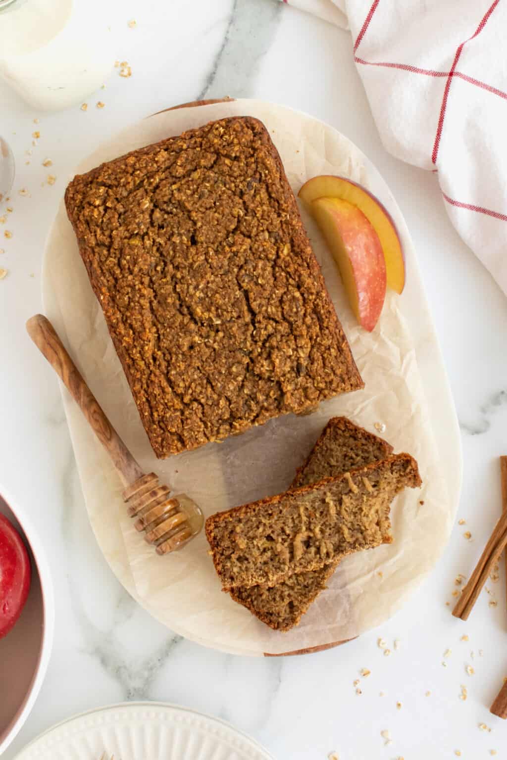 Healthy Flourless Fresh Apple Bread The BakerMama