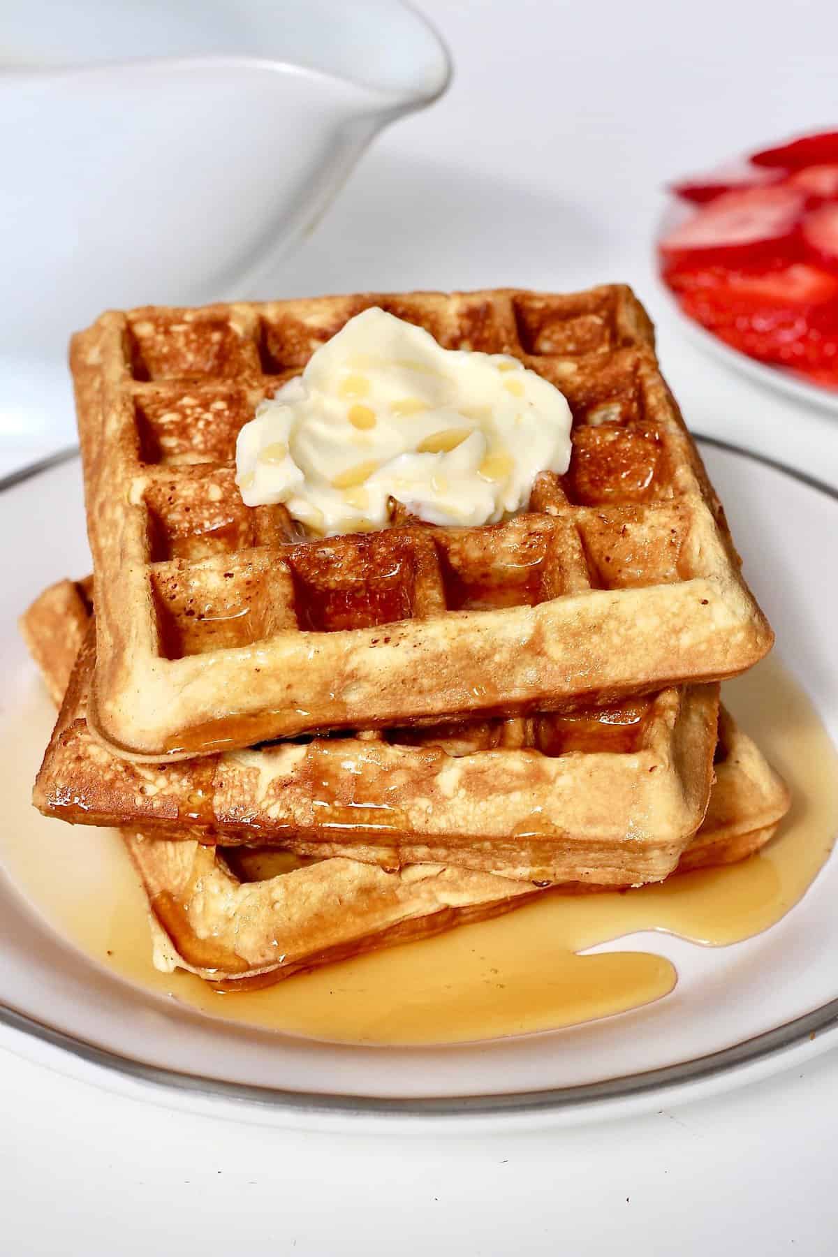 Classic Crispy Waffles The BakerMama