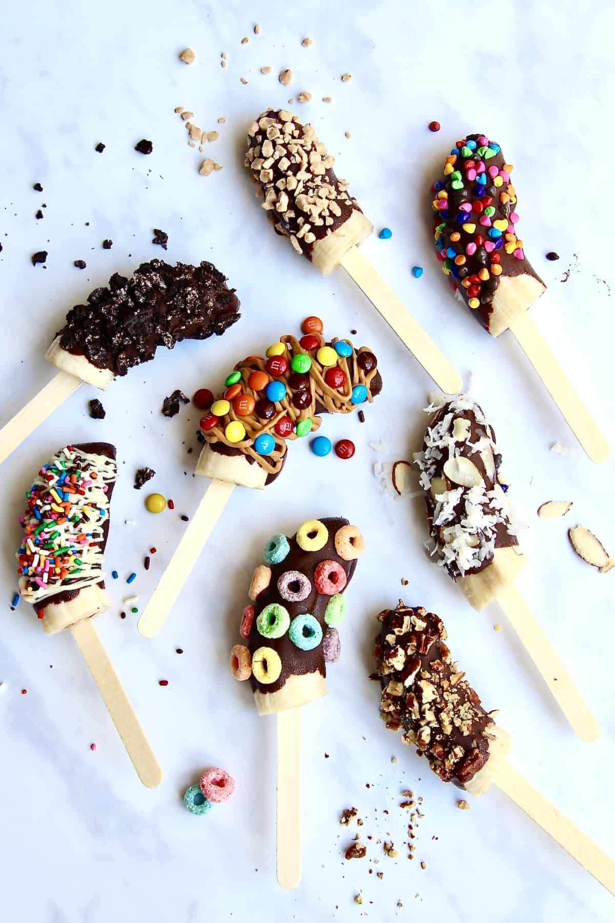 Chocolate Covered Frozen Banana Pops The BakerMama