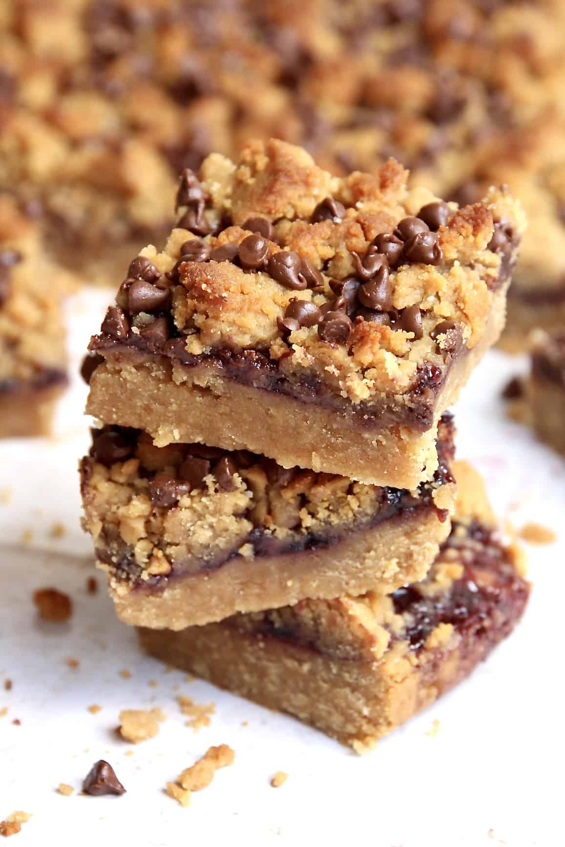 Peanut Butter and Jelly Bars The BakerMama
