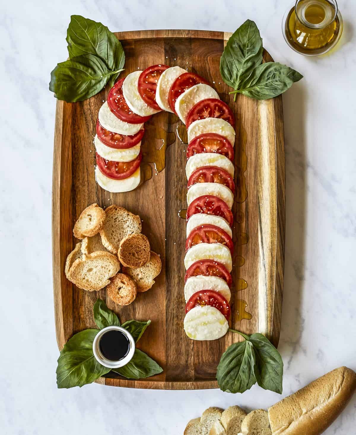 Candy Cane Caprese Board The BakerMama