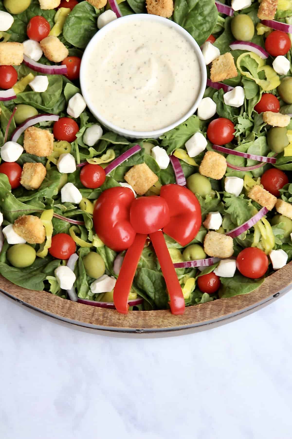 Christmas Salad Wreath The BakerMama