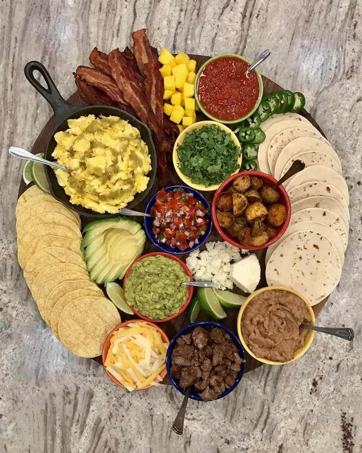BuildYourOwn Breakfast Taco Board The BakerMama