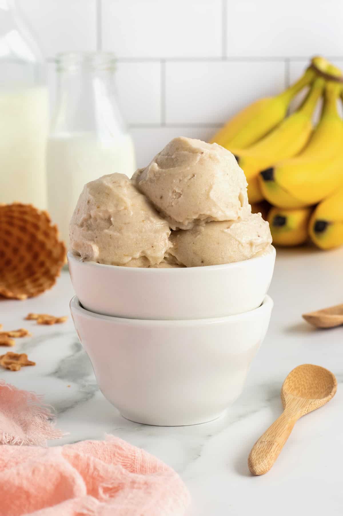 OneIngredient Banana Ice Cream The BakerMama