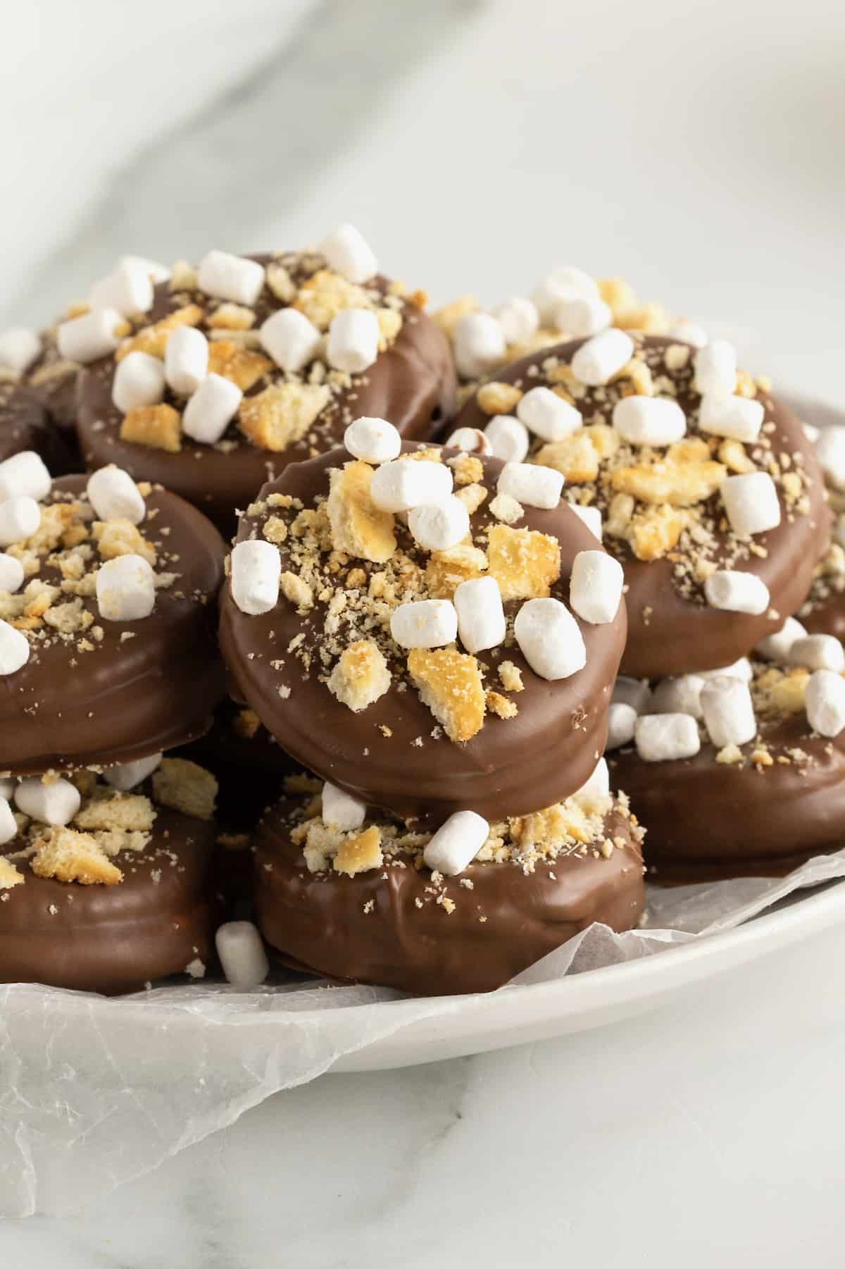 NoBake S'mores Cracker Bites The BakerMama