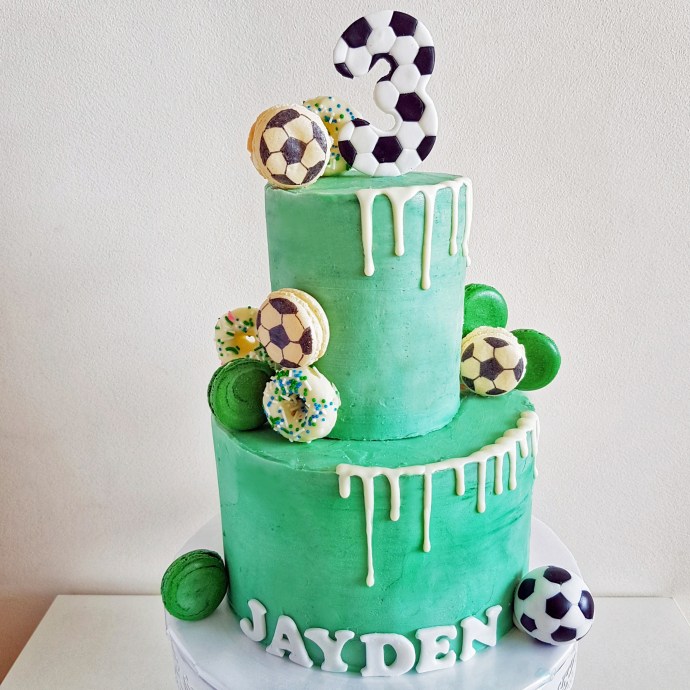 Soccer themed cake