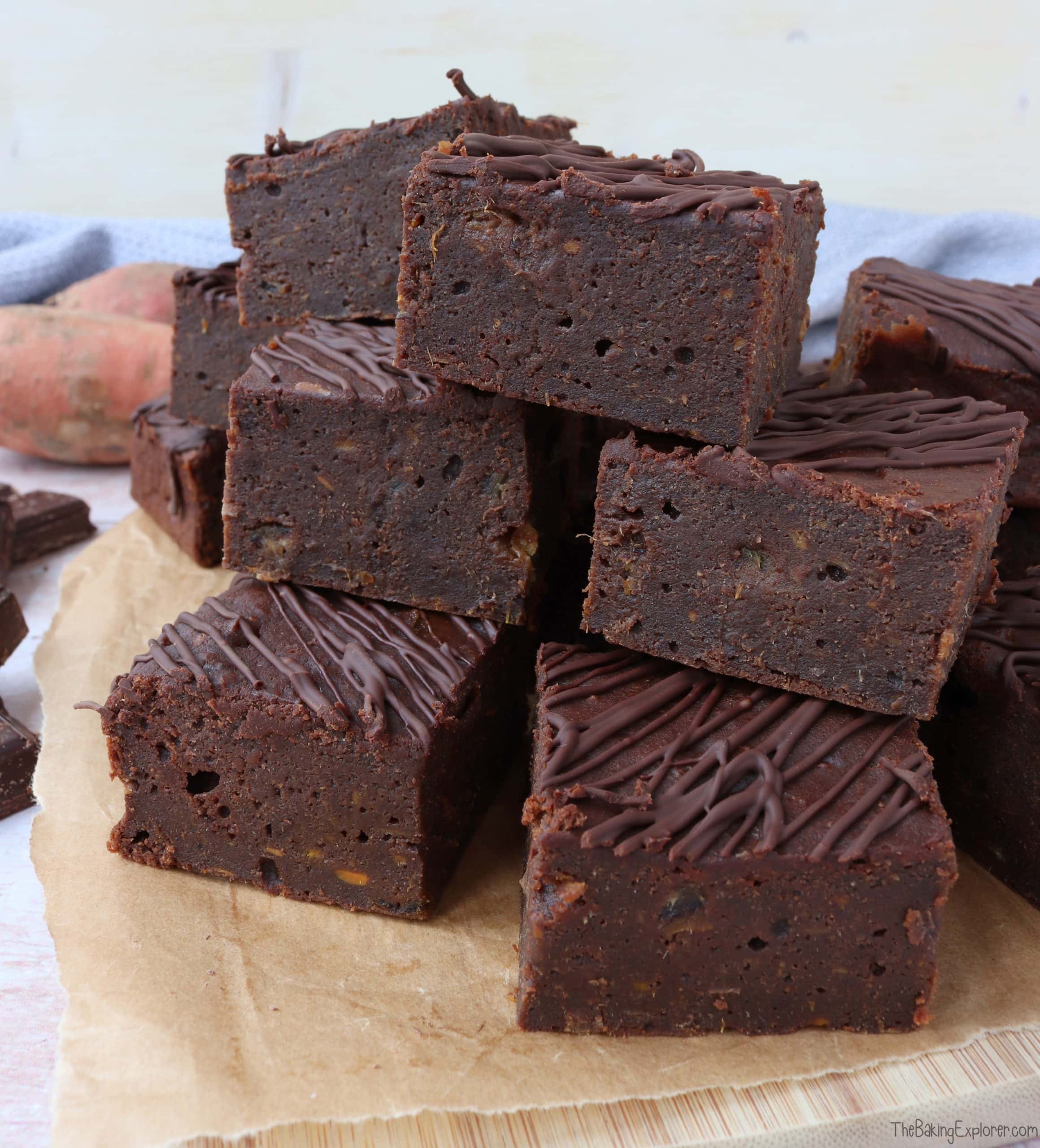 Sweet Potato Brownies dairy free and refined sugar free The Baking