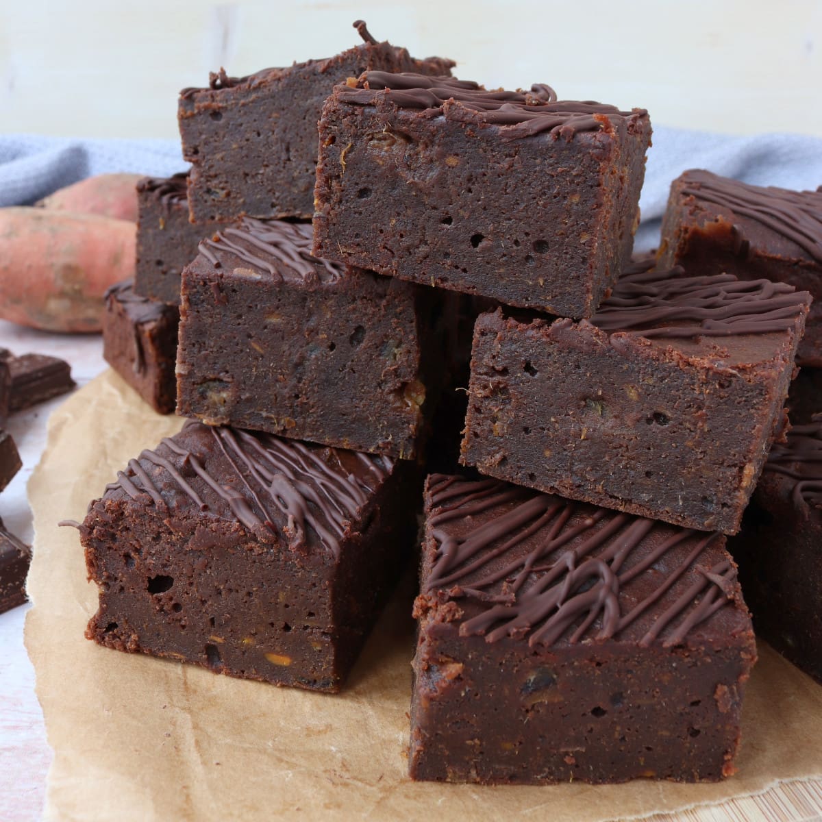 Sweet Potato Brownies dairy free and refined sugar free The Baking