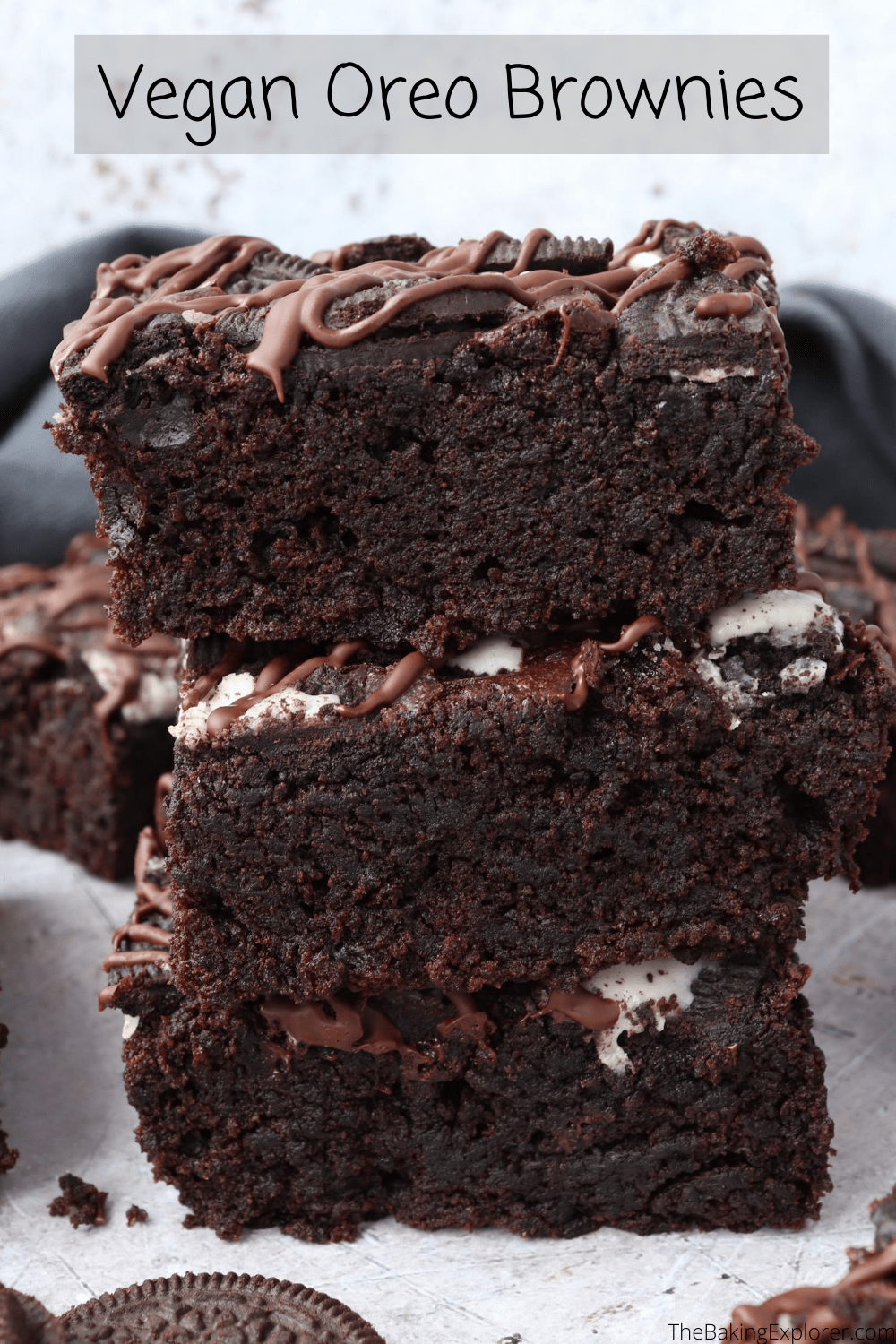Vegan Oreo Brownies The Baking Explorer