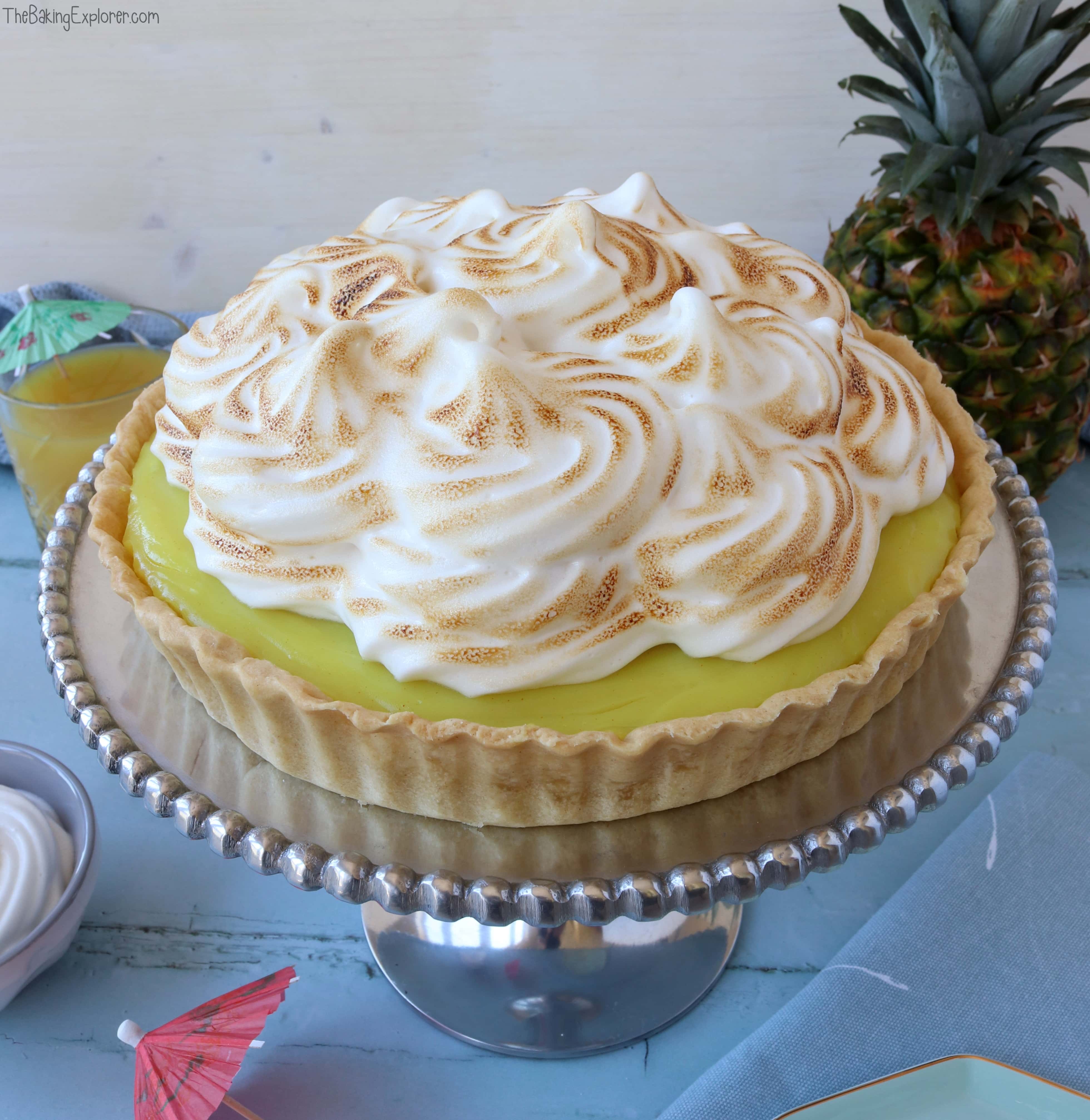 Vegan Pineapple Meringue Pie The Baking Explorer