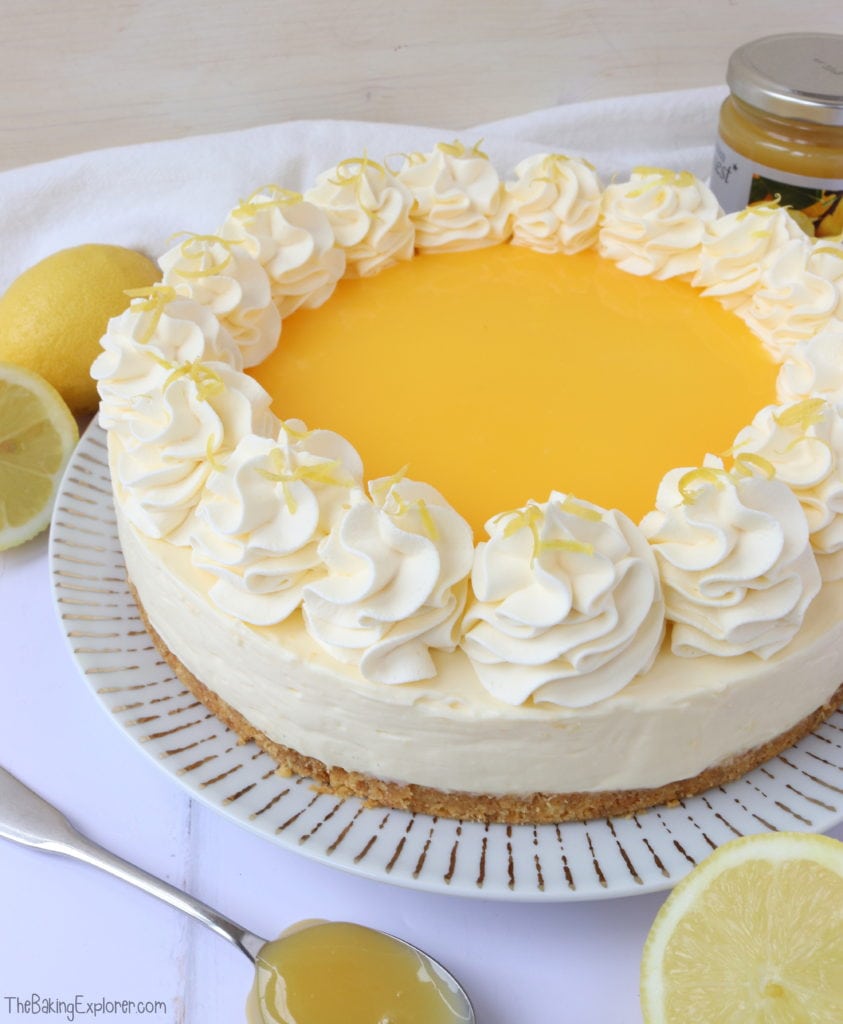 Lemon Curd Cheesecake (No Bake) The Baking Explorer