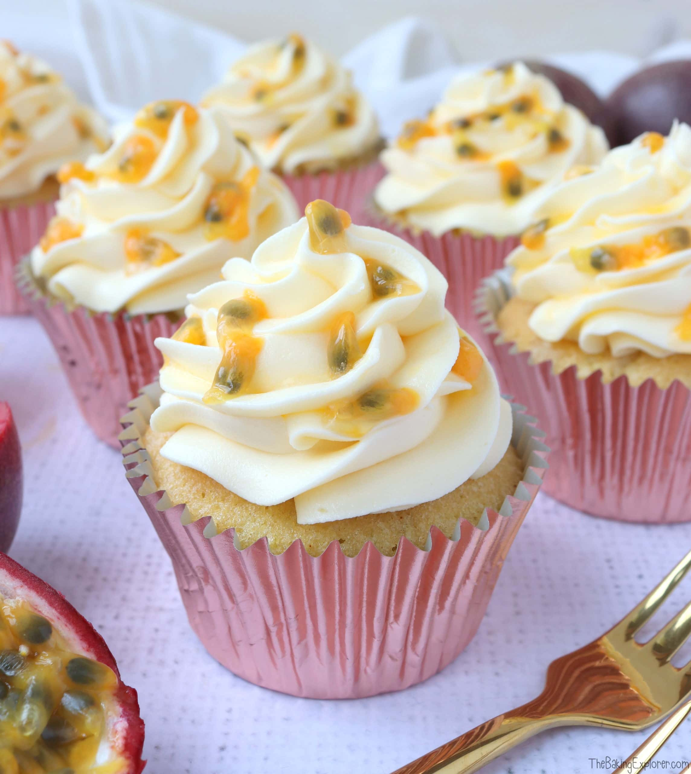 Passion Fruit Martini Cupcakes The Baking Explorer