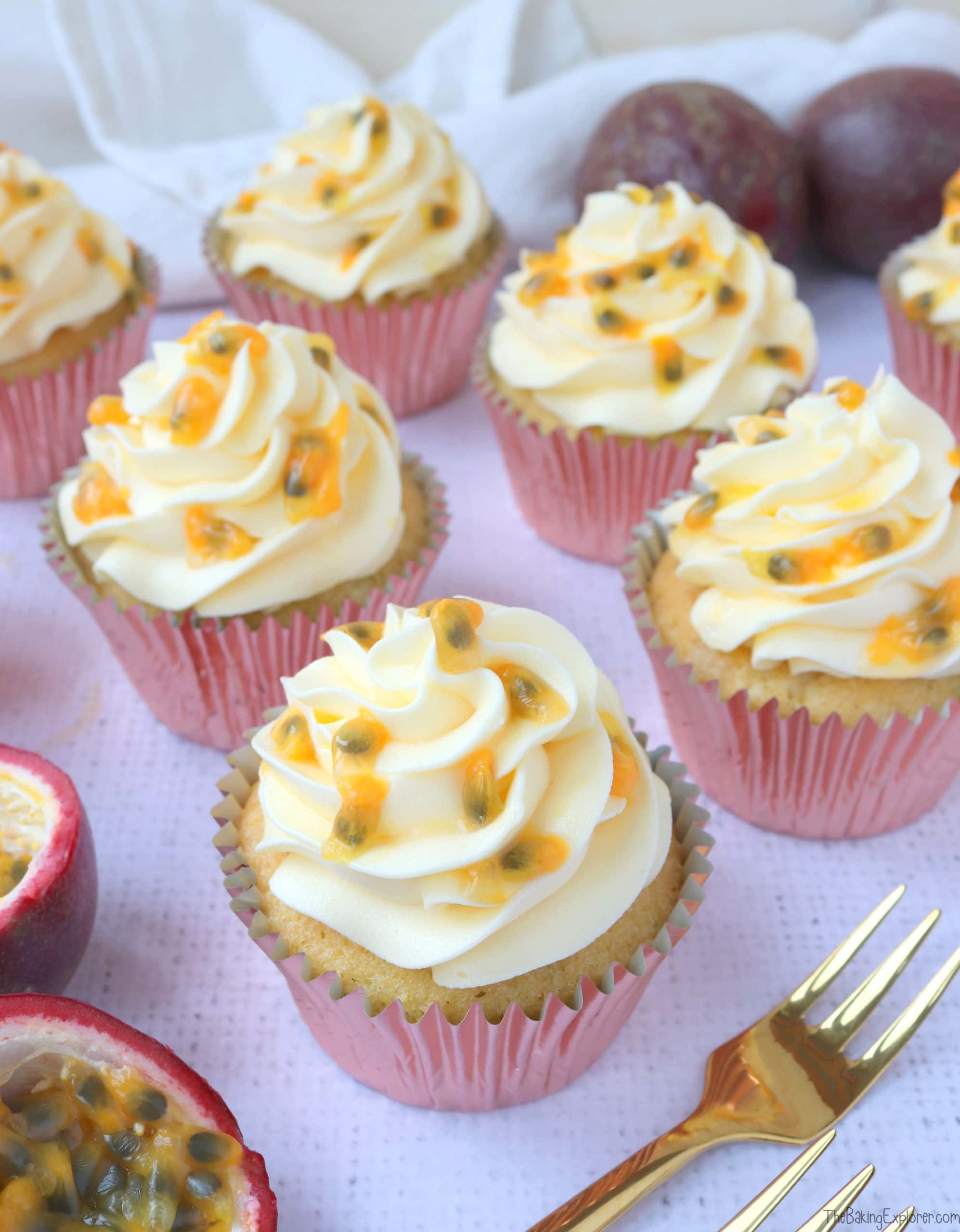 Passion Fruit Martini Cupcakes The Baking Explorer