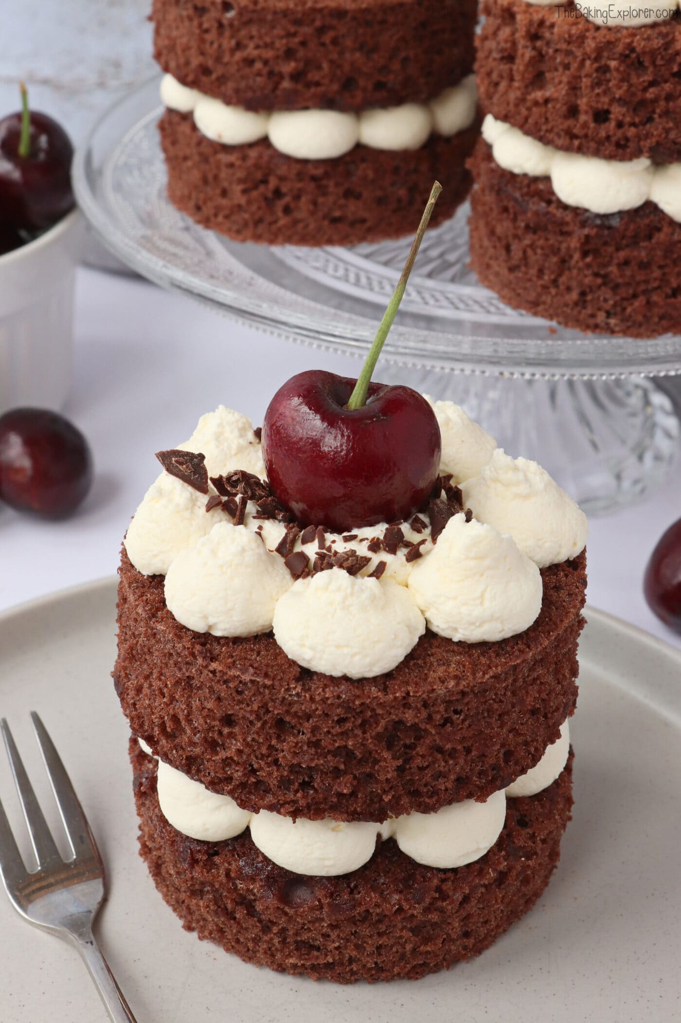 Mini Black Forest Cakes The Baking Explorer