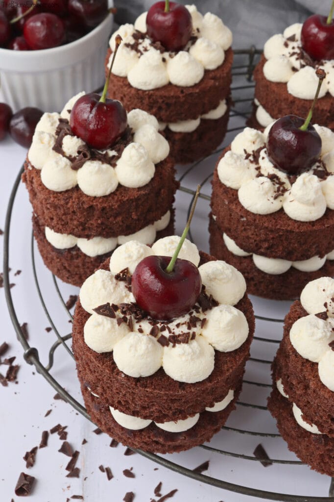 Mini Black Forest Cakes The Baking Explorer