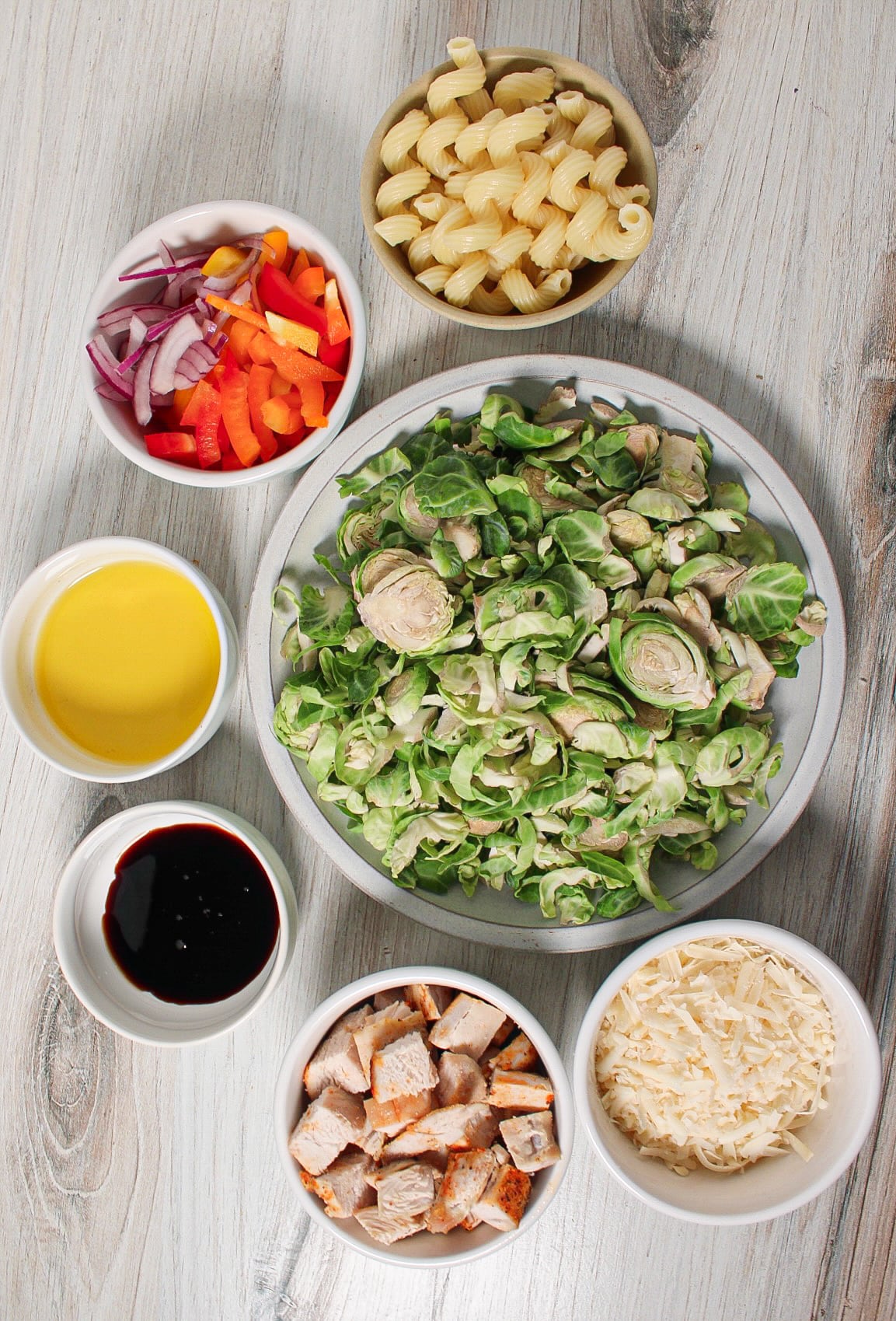 The BEST Sauteéd Brussel Sprout Pasta Salad Bowl The Balanced